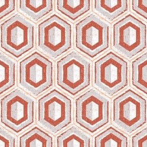 Textured Cassandra Hexagon - Amber Sand