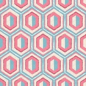 Textured Cassandra Hexagon - Candy