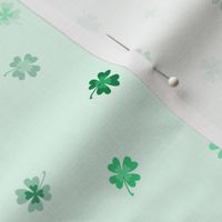 Lucky Clovers Shamrocks - Light Mint to Forest Green Ombre