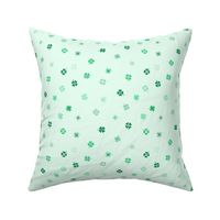 Lucky Clovers Shamrocks - Light Mint to Forest Green Ombre