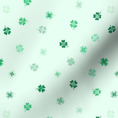 Lucky Clovers Shamrocks - Light Mint to Forest Green Ombre