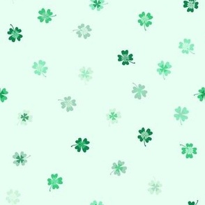 Lucky Clovers Shamrocks - Light Mint to Forest Green Ombre