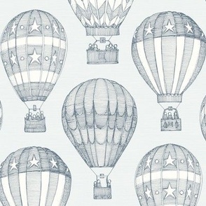 hot air balloons I blue slate small