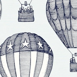 hot air balloons I blue