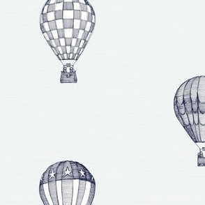 hot air balloons II blue