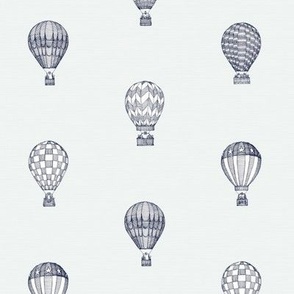 hot air balloons II blue small