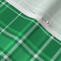 Tartan Plaid - Dark Forest green with Medium to  Light green