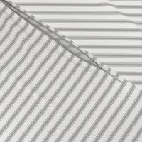 Medium Gray Ticking Stripe: Gray & White Classic Stripe