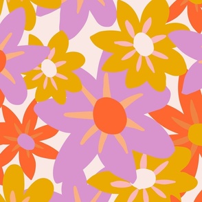 Fun floral bright large