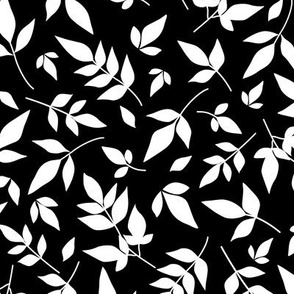 White on black leaves