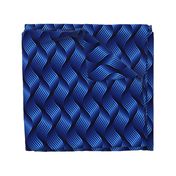 3D tech twisted electric blue ribbons