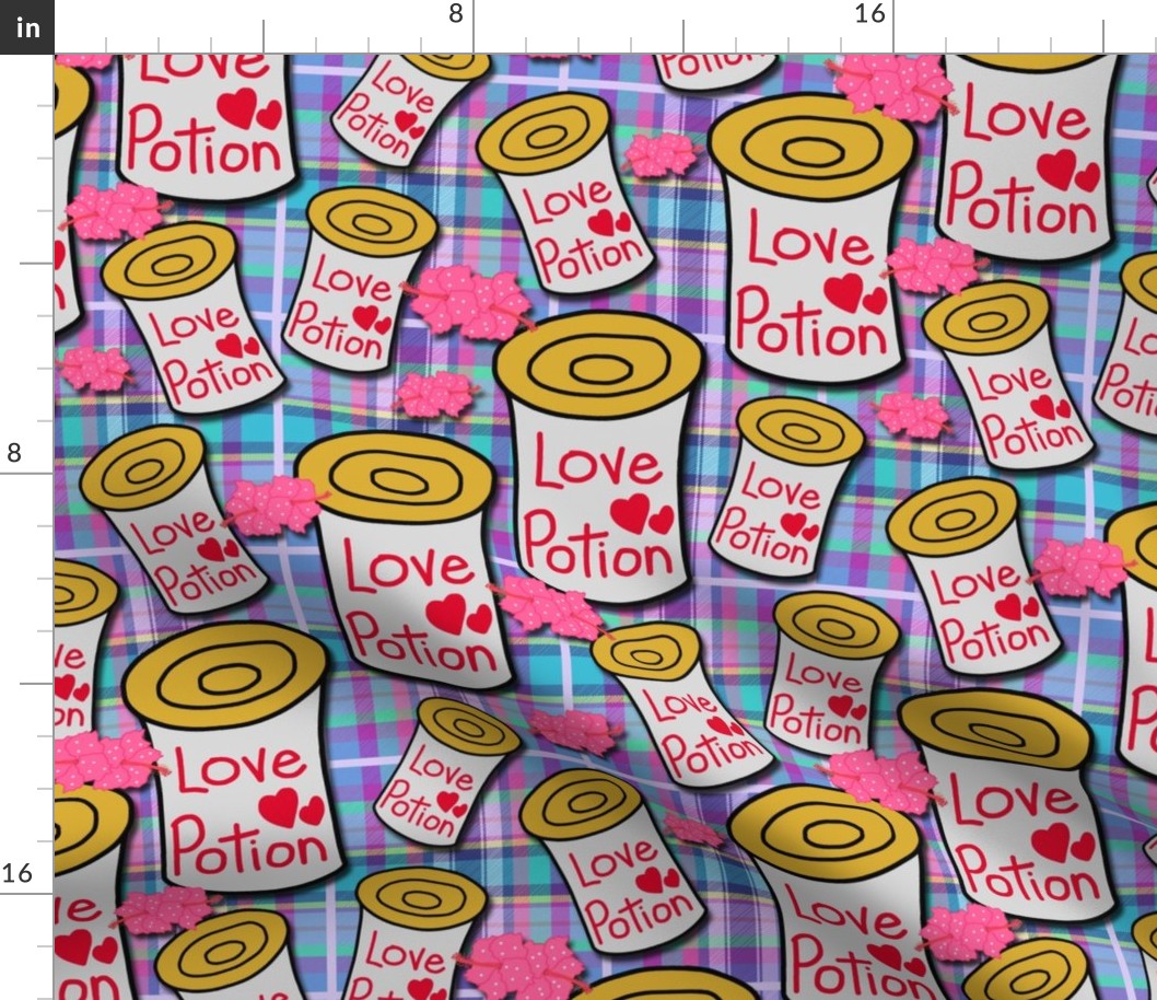 Love Potion Picnic - pastel rainbow tartan