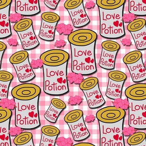 Love Potion Picnic - pink gingham 