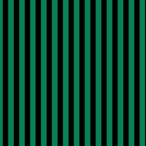 Vertical Bengal Stripe Pattern - Shamrock Green and Black