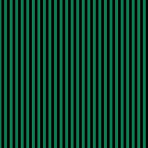 Small Vertical Bengal Stripe Pattern - Shamrock Green and Black