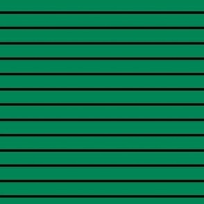 Horizontal Pin Stripe Pattern - Shamrock Green and Black