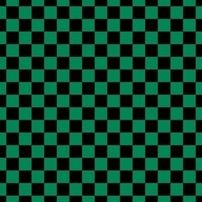 Checker Pattern - Shamrock Green and Black
