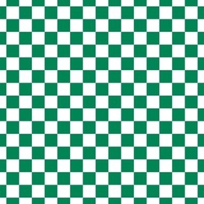 Checker Pattern - Shamrock Green and White