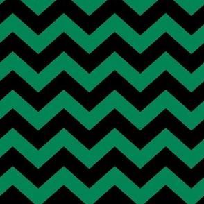 Chevron Pattern - Shamrock Green and Black