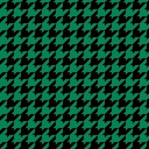 Houndstooth Pattern - Shamrock Green and Black