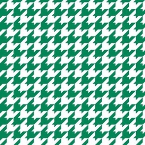 Houndstooth Pattern - Shamrock Green and White