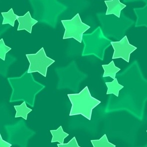 Large Starry Bokeh Pattern - Shamrock Green Color
