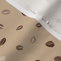 Coffee Bean Polka Dot on Caramel