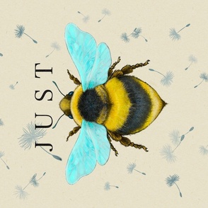 Just Bee Tea Towel on a neutral background