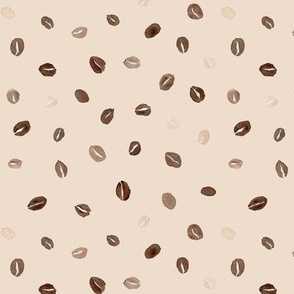 Coffee Bean Polka Dot on Sweet Cream