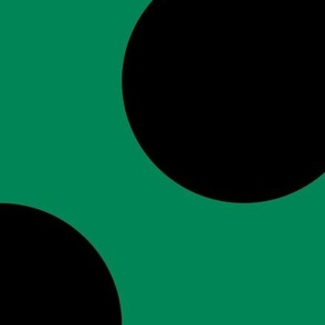 Jumbo Polka Dot Pattern - Shamrock Green and Black