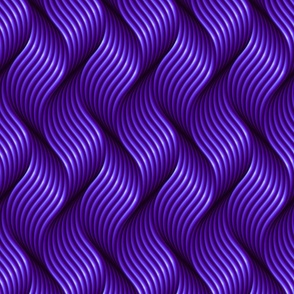 3D tech twisted electric purple ribbons