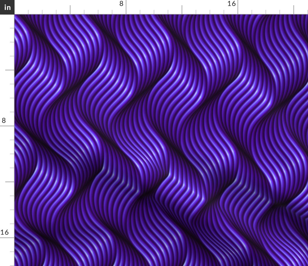 3D tech twisted electric purple ribbons