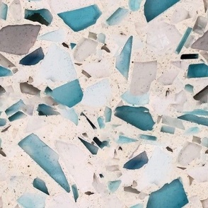 blue terrazzo seamless tile