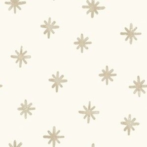 Snowflake Watercolor - Beige