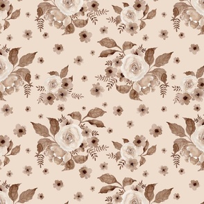 Cocoa Floral on Sweet Cream