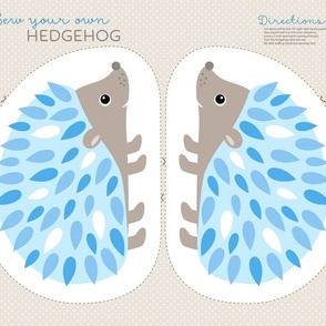 hedgehog cut and sew in blue