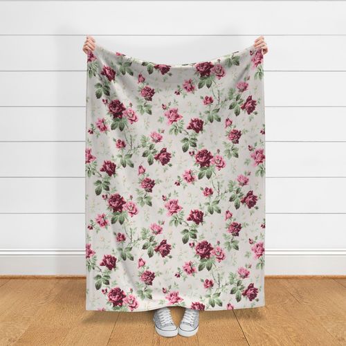 Rose Floral Large on Offwhite