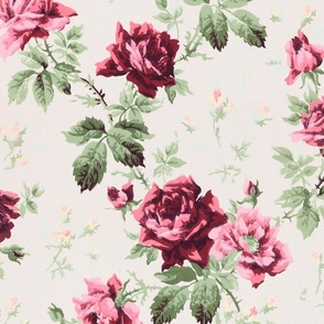 Rose Floral Large on Offwhite