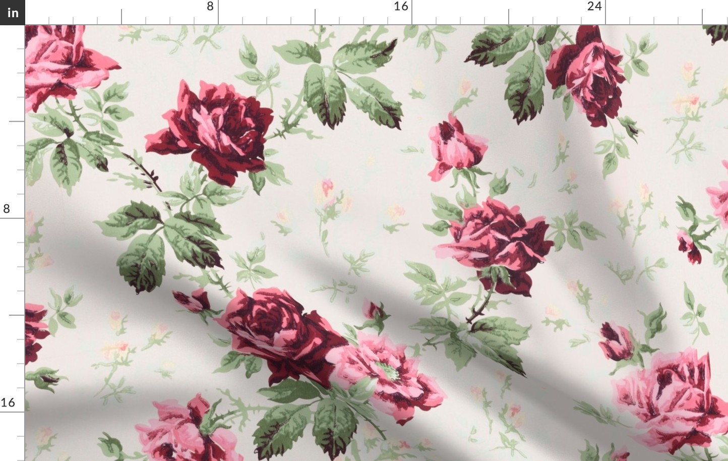 Rose Floral Large on Offwhite