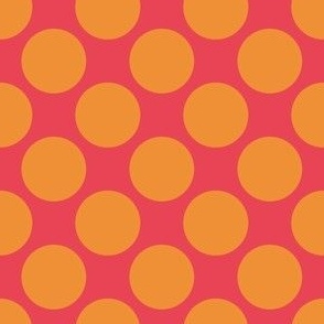 Polka dot (2") - pink, orange (ST2021PD)