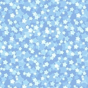 Small Starry Bokeh Pattern - Pale Cerulean Color