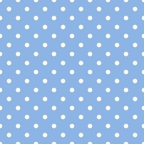 Small Polka Dot Pattern - Pale Cerulean and White