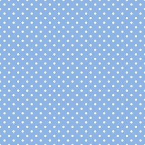 Tiny Polka Dot Pattern - Pale Cerulean and White