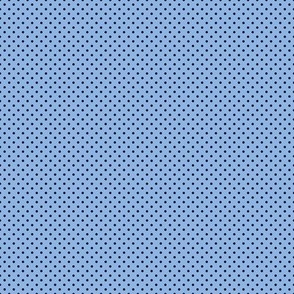 Micro Polka Dot Pattern - Pale Cerulean and Black