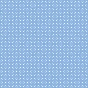 Micro Polka Dot Pattern - Pale Cerulean and White