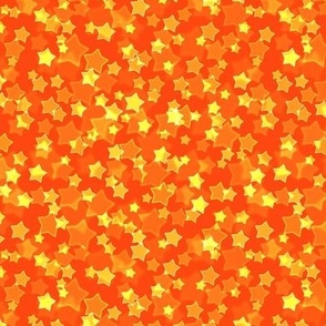 Small Starry Bokeh Pattern - Orange Red Color