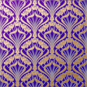 purple,pink,metallic,fan, art deco pattern