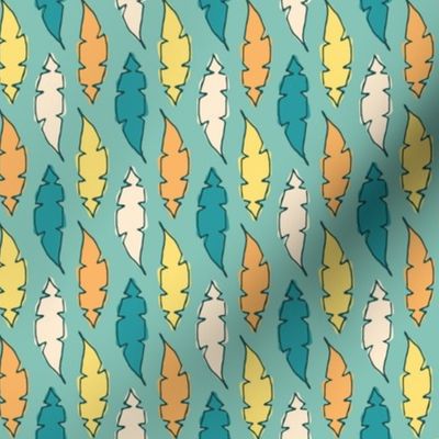 Jungle leaves - Turquoise