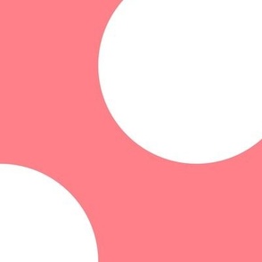 Jumbo Polka Dot Pattern - Shell Pink and White