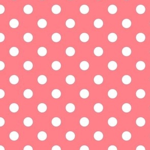Polka Dot Pattern - Shell Pink and White
